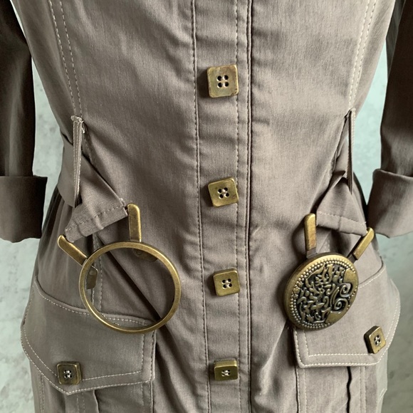 Vintage Joseph Ribkoff Button Down Front Dress 8 - Picture 3 of 7